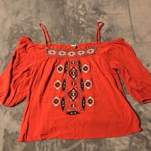 HUGE SALE🎉Boho off the shoulder orange top